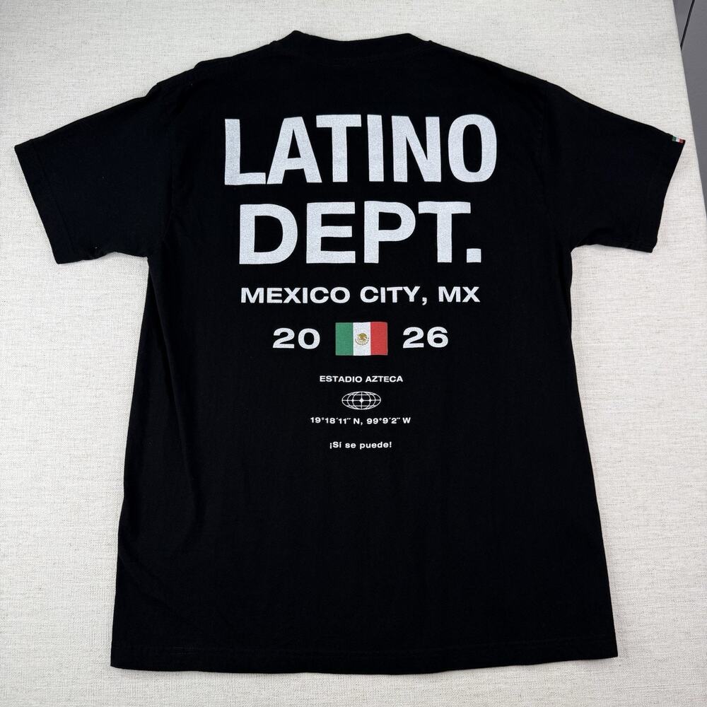 Created To Create Mexican Latino Dept T Shirt Men’s Black Tee Size L World Cup